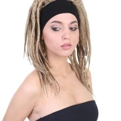 HPO Adult Women's Deluxe Brown Dreadlocks Wig