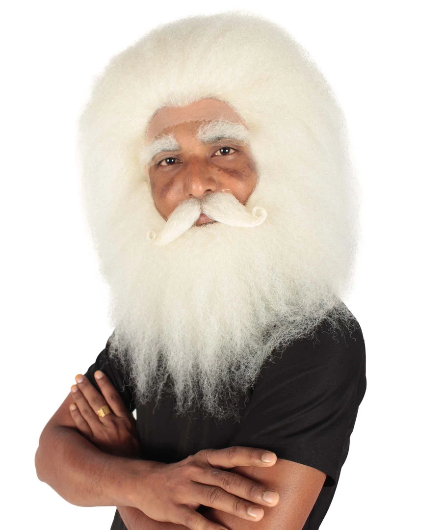 HPO Adult Unisex Christmas Side/Back Lace Front Santa Wig And Beard 1 HPO Adult Unisex Christmas Side/Back Lace Front Santa Wig And Beard