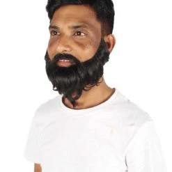 HPO Adult Men's Long Frizzly Black Box Beard, High Quality Synthetic Fiber 9 HPO Adult Men's Long Frizzly Black Box Beard, High Quality Synthetic Fiber