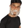 HPO Adult Men's Silver Grey Mutton Chops False Beard, High Quality Synthetic Fiber