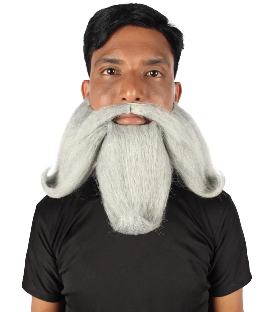 HPO Adult Men's Giant Twisted Wizard Champion Mustache And Beard, Multiple Color Options, Synthetic Fiber 11 HPO Adult Men's Giant Twisted Wizard Champion Mustache And Beard, Multiple Color Options, Synthetic Fiber