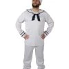 HPO Adult Men's White And Black Sailor Man Costume Bundle