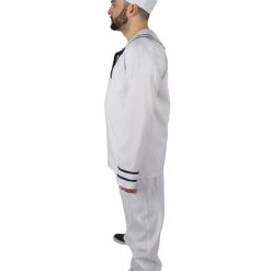 HPO Adult Men's White And Black Sailor Man Costume Bundle 11 HPO Adult Men's White And Black Sailor Man Costume Bundle