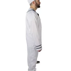 HPO Adult Men's White And Black Sailor Man Costume Bundle 13 HPO Adult Men's White And Black Sailor Man Costume Bundle