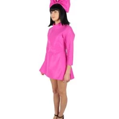 HPO Adult Women's Pink Singer Costume With Headband Bundle