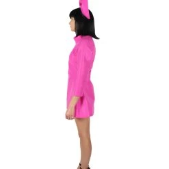 HPO Adult Women's Pink Singer Costume With Headband Bundle