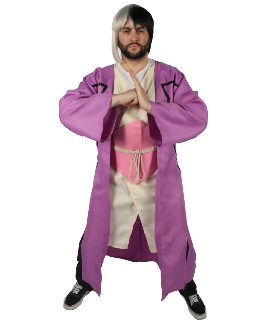 HPO Adult Men's Anime Stone Purple Yukata Overcoat Bundle 1 HPO Adult Men's Anime Stone Purple Yukata Overcoat Bundle