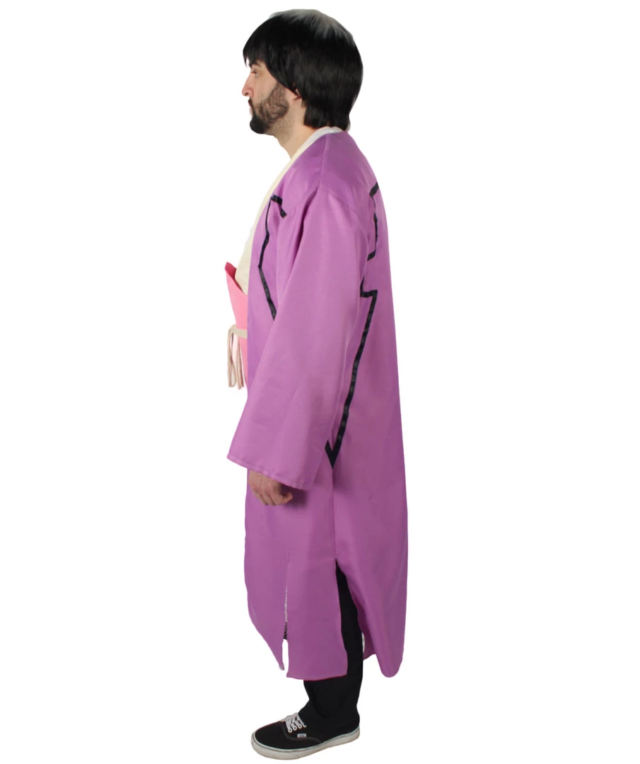 HPO Adult Men's Anime Stone Purple Yukata Overcoat Bundle 3 HPO Adult Men's Anime Stone Purple Yukata Overcoat Bundle