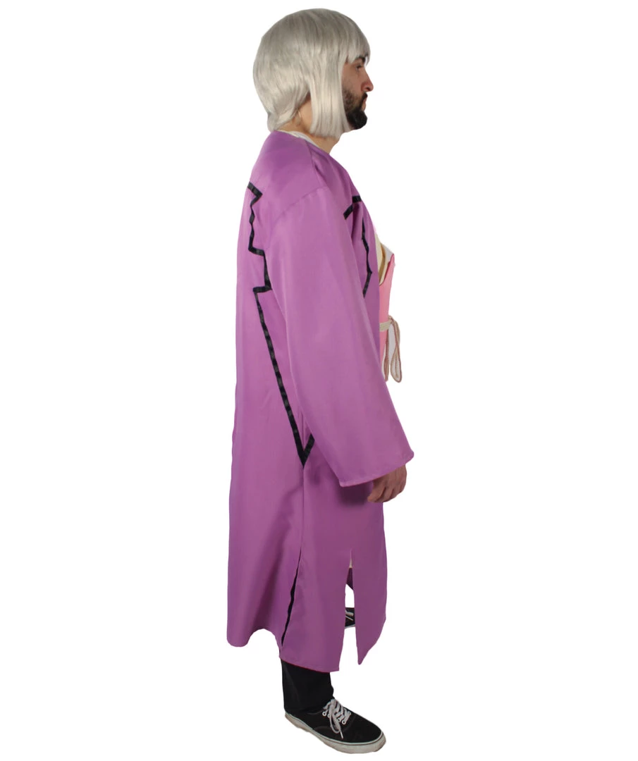 HPO Adult Men's Anime Stone Purple Yukata Overcoat Bundle 6 HPO Adult Men's Anime Stone Purple Yukata Overcoat Bundle