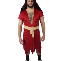 HPO Adult Men's Japanese Anime Stone Red Yukata Costume Bundle