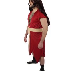 HPO Adult Men's Japanese Anime Stone Red Yukata Costume Bundle