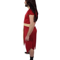 HPO Adult Men's Japanese Anime Stone Red Yukata Costume Bundle