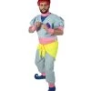 HPO Adult Men's Hunter X Blue Costume Pink Bands & Yellow Sash