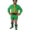 HPO Adult Men's Rookie Hunter Green Jacket Costume Bundle