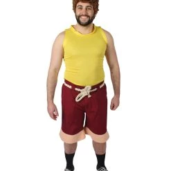 HPO Adult Men's Sea Monster Animated Movie Yellow Tank Top Costume Bundle