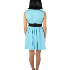 HPO Adult Women's Sky Blue Bubble Superhero Cartoon Costume