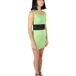 HPO Adult Women's Green Buttercup Superhero Cartoon Costume