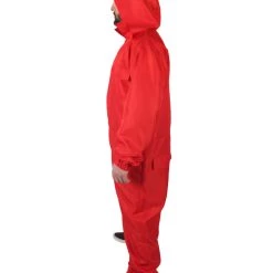 HPO Adult Unisex Red Heist Jumpsuit With Hood Costume