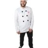 HPO Adult Unisex White Chef Costume Jacket And Toque Blanche Men's