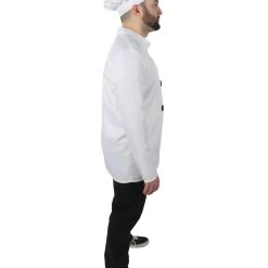 HPO Adult Unisex White Chef Costume Jacket And Toque Blanche Men's