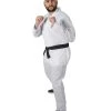 HPO Adult Men's Karate Movie Daniel Dojo White Black Belt Costume