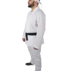 HPO Adult Men's Karate Movie Daniel Dojo White Black Belt Costume