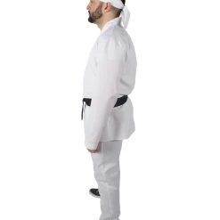 HPO Adult Men's Karate Movie Daniel Dojo White Black Belt Costume