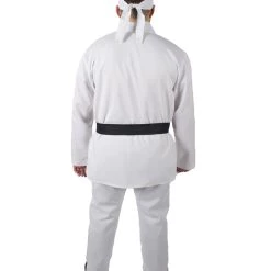 HPO Adult Men's Karate Movie Daniel Dojo White Black Belt Costume