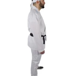 HPO Adult Men's Karate Movie Daniel Dojo White Black Belt Costume