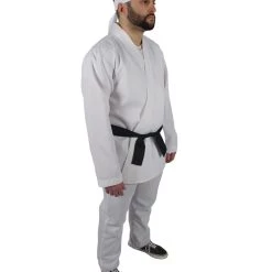 HPO Adult Men's Karate Movie Daniel Dojo White Black Belt Costume