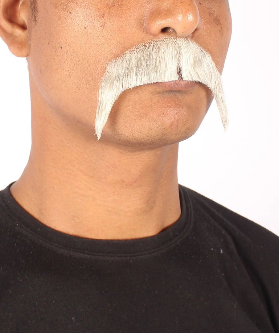 Men's Horseshoe Human Hair Mustache | Facial Hair Multiple Colors Option | HPO 11 Men's Horseshoe Human Hair Mustache | Facial Hair Multiple Colors Option | HPO