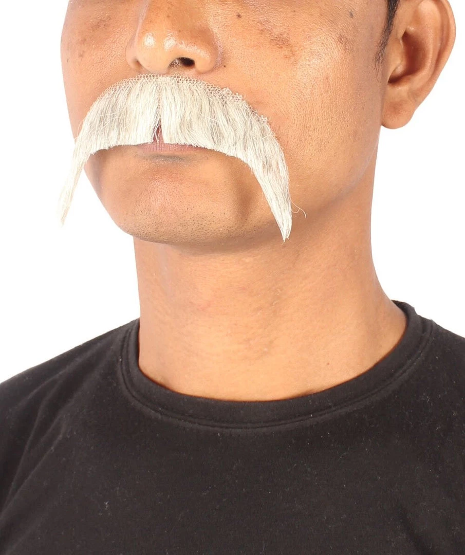 Men's Horseshoe Human Hair Mustache | Facial Hair Multiple Colors Option | HPO 12 Men's Horseshoe Human Hair Mustache | Facial Hair Multiple Colors Option | HPO