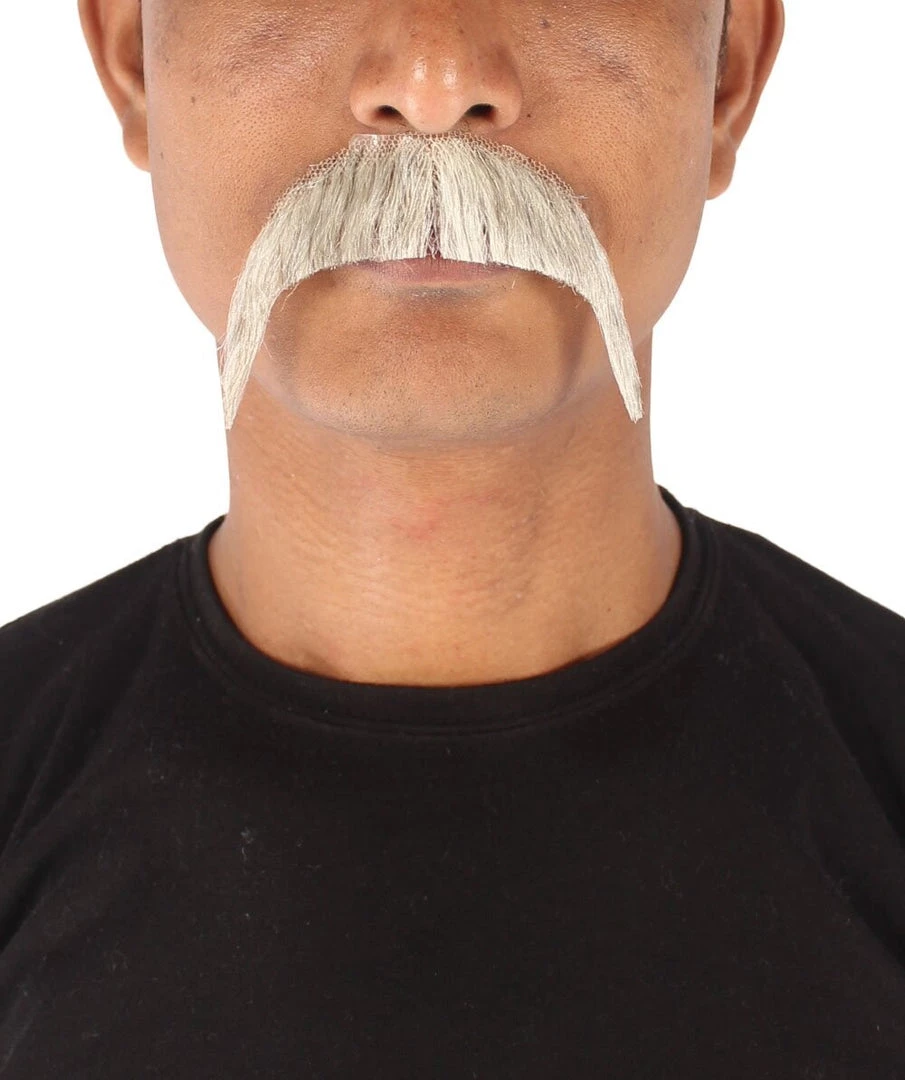 Men's Horseshoe Human Hair Mustache | Facial Hair Multiple Colors Option | HPO 13 Men's Horseshoe Human Hair Mustache | Facial Hair Multiple Colors Option | HPO