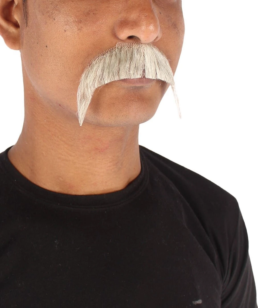 Men's Horseshoe Human Hair Mustache | Facial Hair Multiple Colors Option | HPO 14 Men's Horseshoe Human Hair Mustache | Facial Hair Multiple Colors Option | HPO