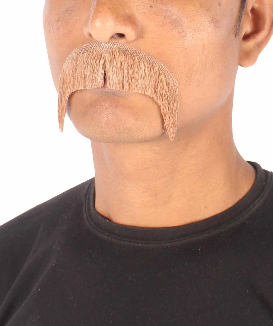 Men's Horseshoe Human Hair Mustache | Facial Hair Multiple Colors Option | HPO 2 Men's Horseshoe Human Hair Mustache | Facial Hair Multiple Colors Option | HPO