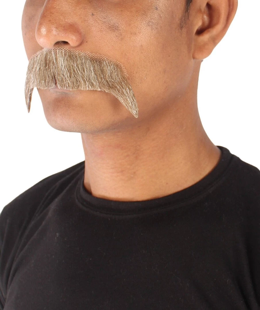 Men's Horseshoe Human Hair Mustache | Facial Hair Multiple Colors Option | HPO 23 Men's Horseshoe Human Hair Mustache | Facial Hair Multiple Colors Option | HPO
