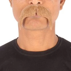 Men's Horseshoe Human Hair Mustache | Facial Hair Multiple Colors Option | HPO 82 Men's Horseshoe Human Hair Mustache | Facial Hair Multiple Colors Option | HPO