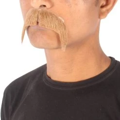 Men's Horseshoe Human Hair Mustache | Facial Hair Multiple Colors Option | HPO 83 Men's Horseshoe Human Hair Mustache | Facial Hair Multiple Colors Option | HPO