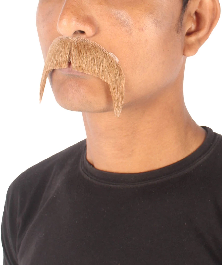 Men's Horseshoe Human Hair Mustache | Facial Hair Multiple Colors Option | HPO 26 Men's Horseshoe Human Hair Mustache | Facial Hair Multiple Colors Option | HPO