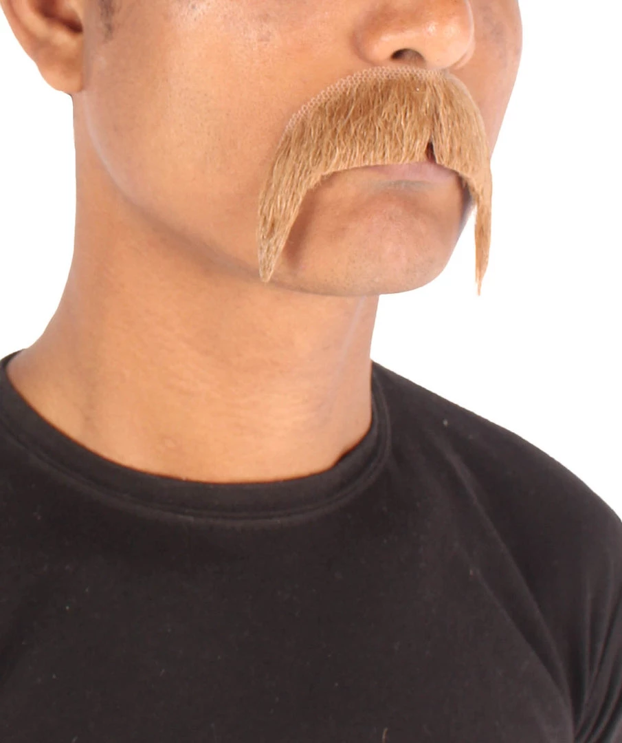 Men's Horseshoe Human Hair Mustache | Facial Hair Multiple Colors Option | HPO 27 Men's Horseshoe Human Hair Mustache | Facial Hair Multiple Colors Option | HPO