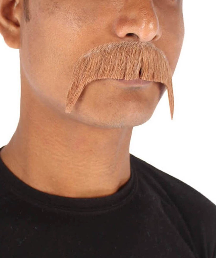 Men's Horseshoe Human Hair Mustache | Facial Hair Multiple Colors Option | HPO 30 Men's Horseshoe Human Hair Mustache | Facial Hair Multiple Colors Option | HPO