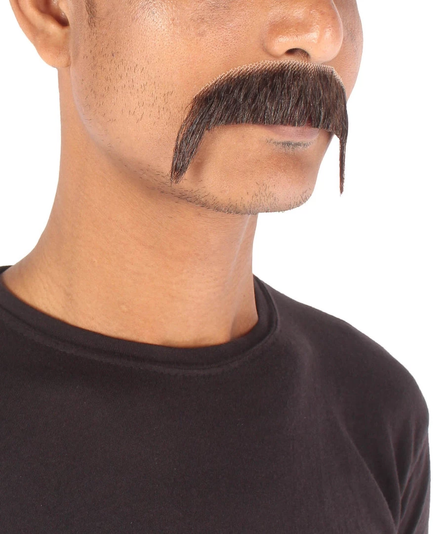 Men's Horseshoe Human Hair Mustache | Facial Hair Multiple Colors Option | HPO 33 Men's Horseshoe Human Hair Mustache | Facial Hair Multiple Colors Option | HPO