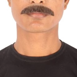 HPO Men's Human Hair Mustache Cosplay Facial Hair