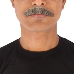 HPO Men's Human Hair Mustache Cosplay Facial Hair