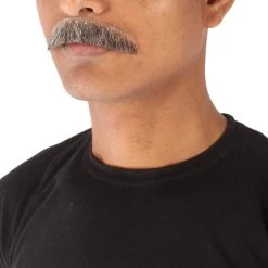HPO Men's Human Hair Mustache Cosplay Facial Hair