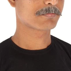 HPO Men's Human Hair Mustache Cosplay Facial Hair
