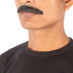 HPO Men's Human Hair Mustache Cosplay Facial Hair