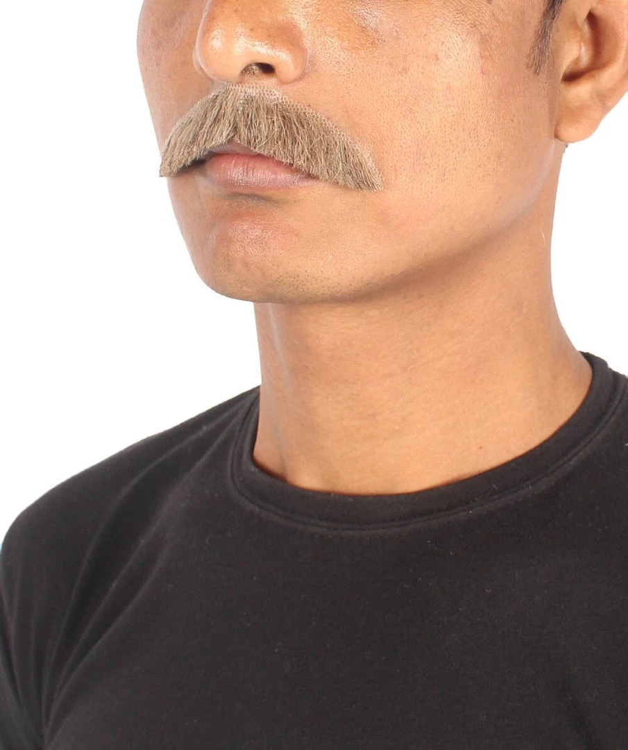 HPO Men's Human Hair Mustache Cosplay Facial Hair 11 HPO Men's Human Hair Mustache Cosplay Facial Hair