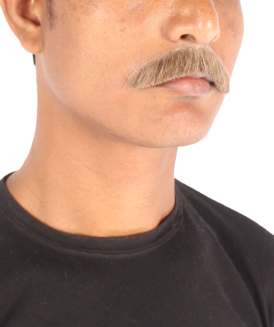 HPO Men's Human Hair Mustache Cosplay Facial Hair 12 HPO Men's Human Hair Mustache Cosplay Facial Hair