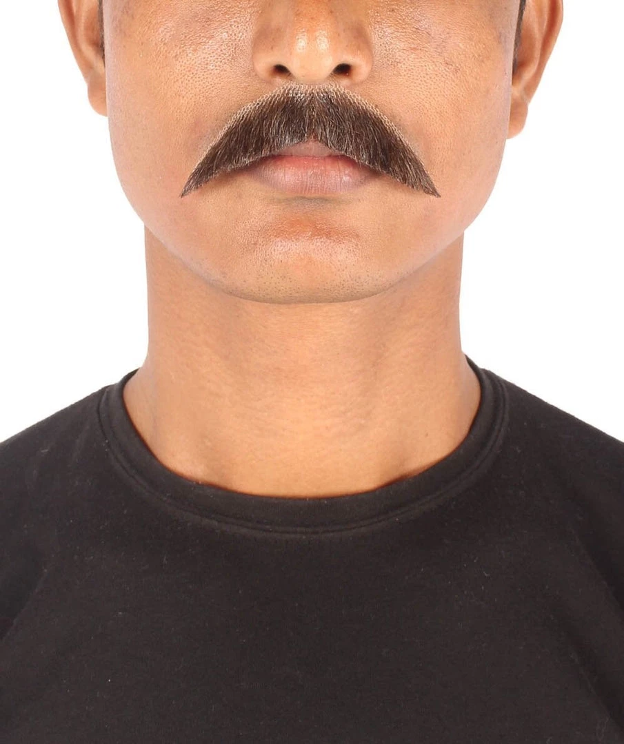 HPO Men's Human Hair Mustache Cosplay Facial Hair 16 HPO Men's Human Hair Mustache Cosplay Facial Hair